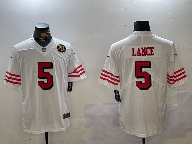 Men San Francisco 49ers #5 Lance White Second generation 2024 Nike Limited NFL Jersey style 2->san francisco 49ers->NFL Jersey